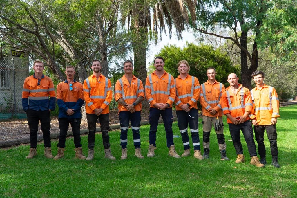 The LS Fencing Services installation crew