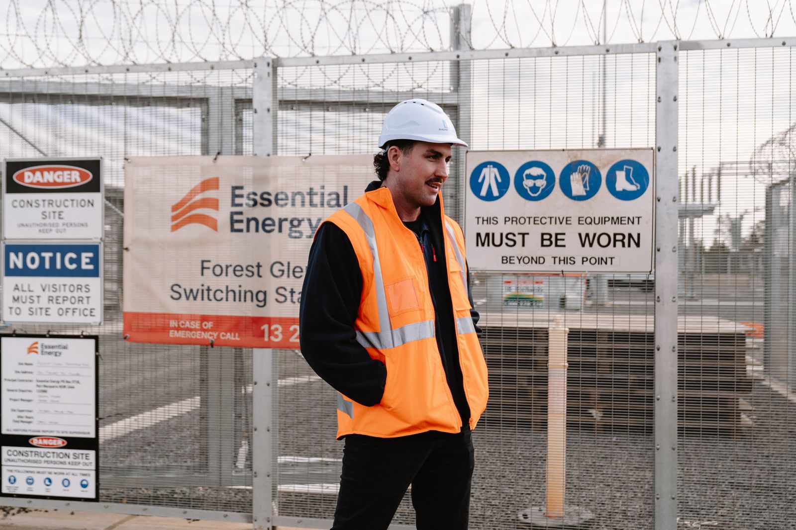 LS Fencing Services at an Essential Energy switching station gate