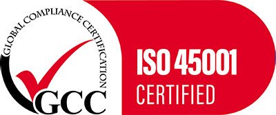ISO 45001 Occupational Health and Safety certification badge