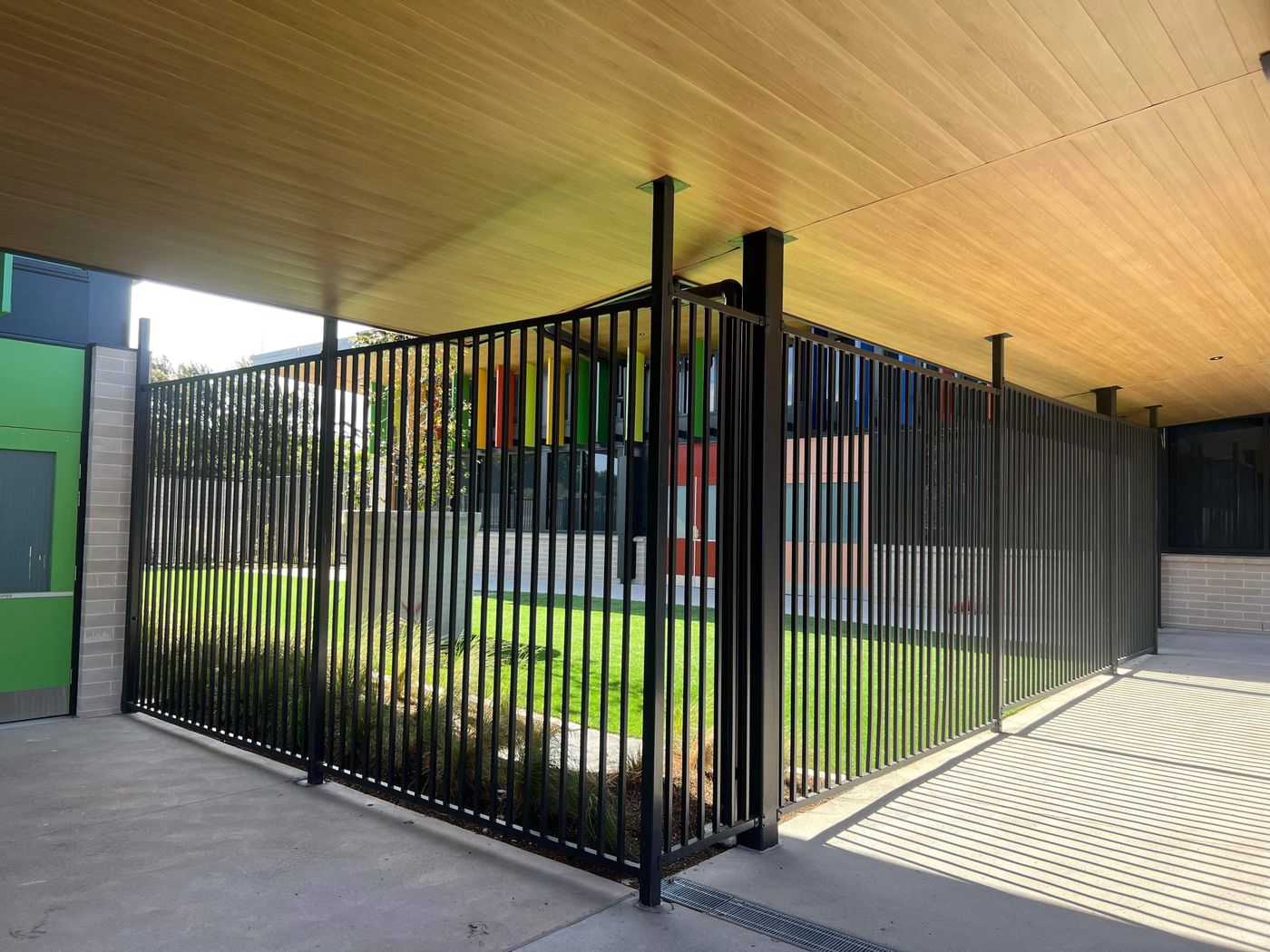 St John Catholic College for Baseline Projects: 250 metres of 2.4m A-class hoarding and 225 metres of 1.8m chainwire in five days